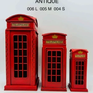 377-ANS-ANTIQUE-B London Retro Telephone Box Money Bank