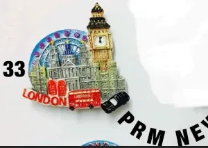 ANS-133 London Landmarks Skyline Resin Fridge Magnet