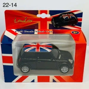368-ANS-22-14 Mini Cooper Pull-Back Toy with British Flag Roof