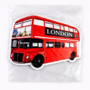ANS-7004 London Red Double Decker Bus Fridge Magnet