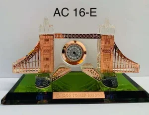 297-ANS-AC16-E London Tower Bridge Crystal Clock