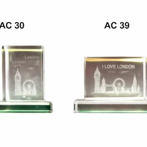 ANS-AC30-AC39 Small London Crystal Block Ornament
