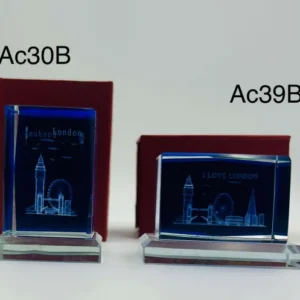311-ANS-AC30-B London Skyline Crystal Display Block – Blue Finish