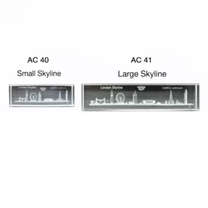 ANS-AC40 Small London Skyline Crystal Block Ornament