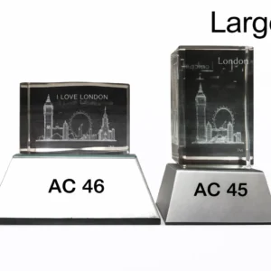 ANS-AC45-AC46 London Crystal Block Ornament – Large