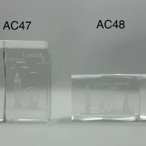 317-ANS-AC47 London Skyline Crystal Display Block – Clear Finish