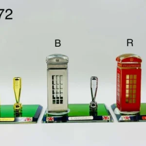 322-ANS-AC72 London Telephone Box Crystal Display with Pen Holder
