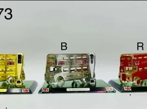 323-ANS-AC73 London Bus Crystal Display with Pen Holder