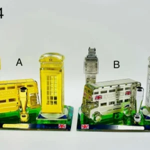 324-ANS-AC74 London Landmark Crystal Display Set with Pen Holder