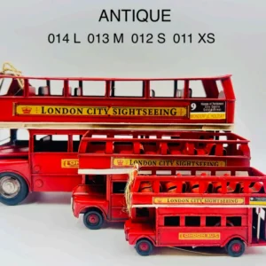379-ANS-ANTIQUE-D London Antique Style Open Top Double Decker Bus Model