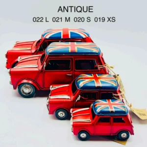 381-ANS-ANTIQUE-F London Antique Style Mini Car Model with Union Jack Roof