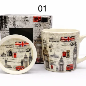 ANS-CMC01 London Vintage Landmarks Mug & Coaster Set