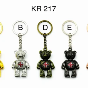 ANS-KR217 London Union Jack Teddy Bear Keyring