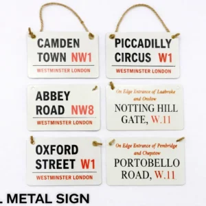 ANS-LMS-002 Small London Street Name Metal Hanging Sign