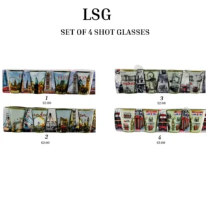 ANS-LSG London Landmark Shot Glass Set (Set of 4)