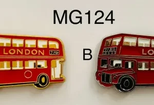 ANS-MG124 London Red Double Decker Bus Magnet