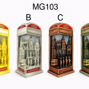 ANS-MG103 London Telephone Box Skyline Metal Magnet