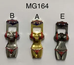 ANS-MG164 London Pin-Up Girl Bottle Opener Magnet