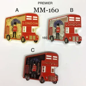 ANS-MM160 London Royal Guard Double Decker Bus Souvenir Magnet
