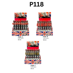 ANS-P118 London Souvenir Metal Keyring Pen Counter Display