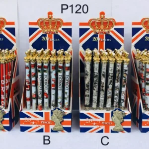 ANS-P120 London Crown Top Souvenir Pencil Display