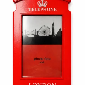 ANS-PF720 London Red Telephone Box Photo Frame (4x6)