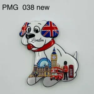 269-ANS-PMG038-NEW London Puppy Icon Resin Magnet