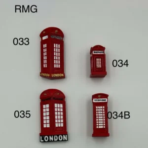 ANS-RMG-L London Red Telephone Box Resin Fridge Magnet Collection