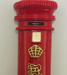ANS-RMG-POST London Red Post Box Resin Fridge Magnet