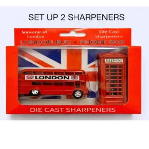 ANS-SET-2 London Bus & Telephone Box Die Cast Sharpener Set