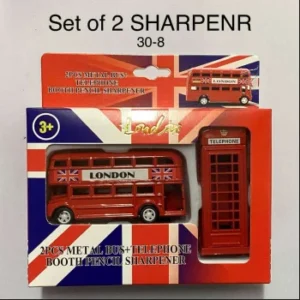344-ANS-SET-2A London Bus and Telephone Pencil Sharpener Set of 2