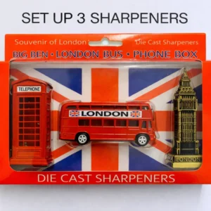 ANS-SET-3 London Icons Die Cast Pencil Sharpener Set (3-Piece)