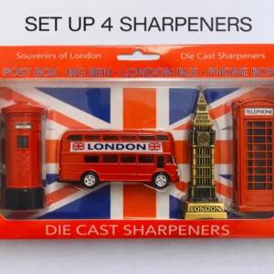 ANS-SET-4 London Icons Die Cast Pencil Sharpener Set (4-Piece)