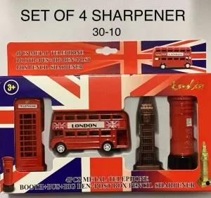 347-ANS-SET-4A London Icon Die-Cast Sharpener Set (4-Piece)