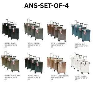 ANS-SET-OF-4 Hard Shell Luggage Set (4-Piece)