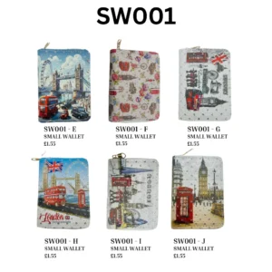 ANS-SW001 London Souvenir Small Zip Wallet
