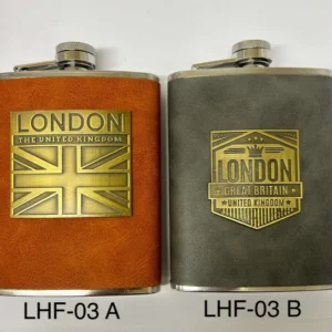 454-ANS-LHF-03 London Leather Hip Flask
