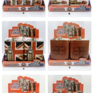 455-ANS-LHF-A London Hip Flask Gift Set