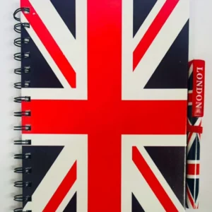 425-ANS-LN001-G Union Jack Spiral Notebook with Pen