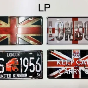 561-ANS-LP-1-4 London Souvenir Metal License Plate