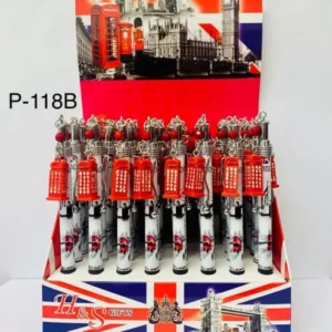 404-ANS-P118-B London Red Phone Box Souvenir Pen and Keyring