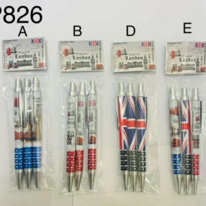 417-ANS-P826 London Souvenir Pen Set – Studded Grip Design