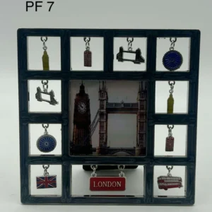 434-ANS-PF7 London Landmark Multi-Charm Photo Frame