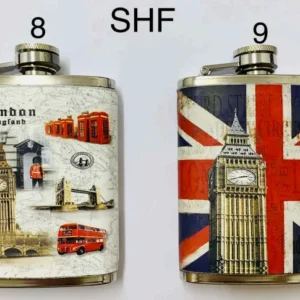 462-ANS-SHF-D London Small Hip Flask – Big Ben Design