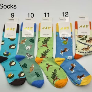 605-ANS-SOCKS-C London Bamboo Pattern Socks-C