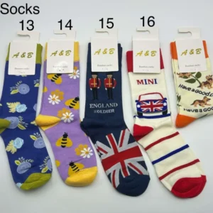 606-ANS-SOCKS-D London Bamboo Pattern Socks-D