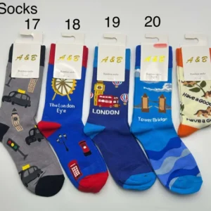 607-ANS-SOCKS-E London Bamboo Pattern Socks-E