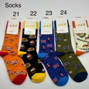 608-ANS-SOCKS-F London Bamboo Pattern Socks-F