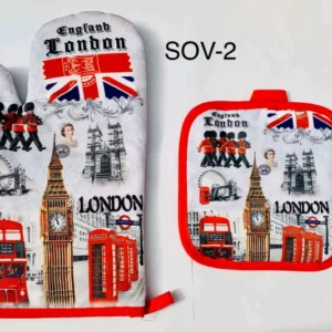 503-ANS-SOV-2 London Oven Mitt & Pot Holder Set