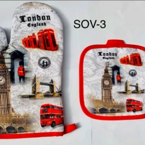 504-ANS-SOV-3 London Oven Mitt & Pot Holder Set (SOV-3)